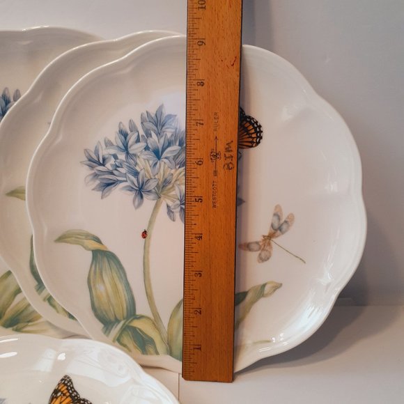 Lenox Butterfly Meadow Blue (4) Accent Luncheon Plate 9” Set of 4 - Picture 5 of 8